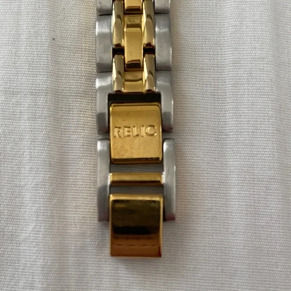 Relic Women's Two-Tone Bracelet Watch & Pink Leather Strap Watch - Picture 3 of 9